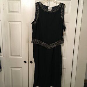 Adrianna Papell Mother of The Bride Blue 2-Piece Blouse & Skirt